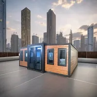 Factory Luxury Prefabricated 40ft Modular Houses Portable Prefab Home Expandable Container House 40 Ft with 2 Bedrooms