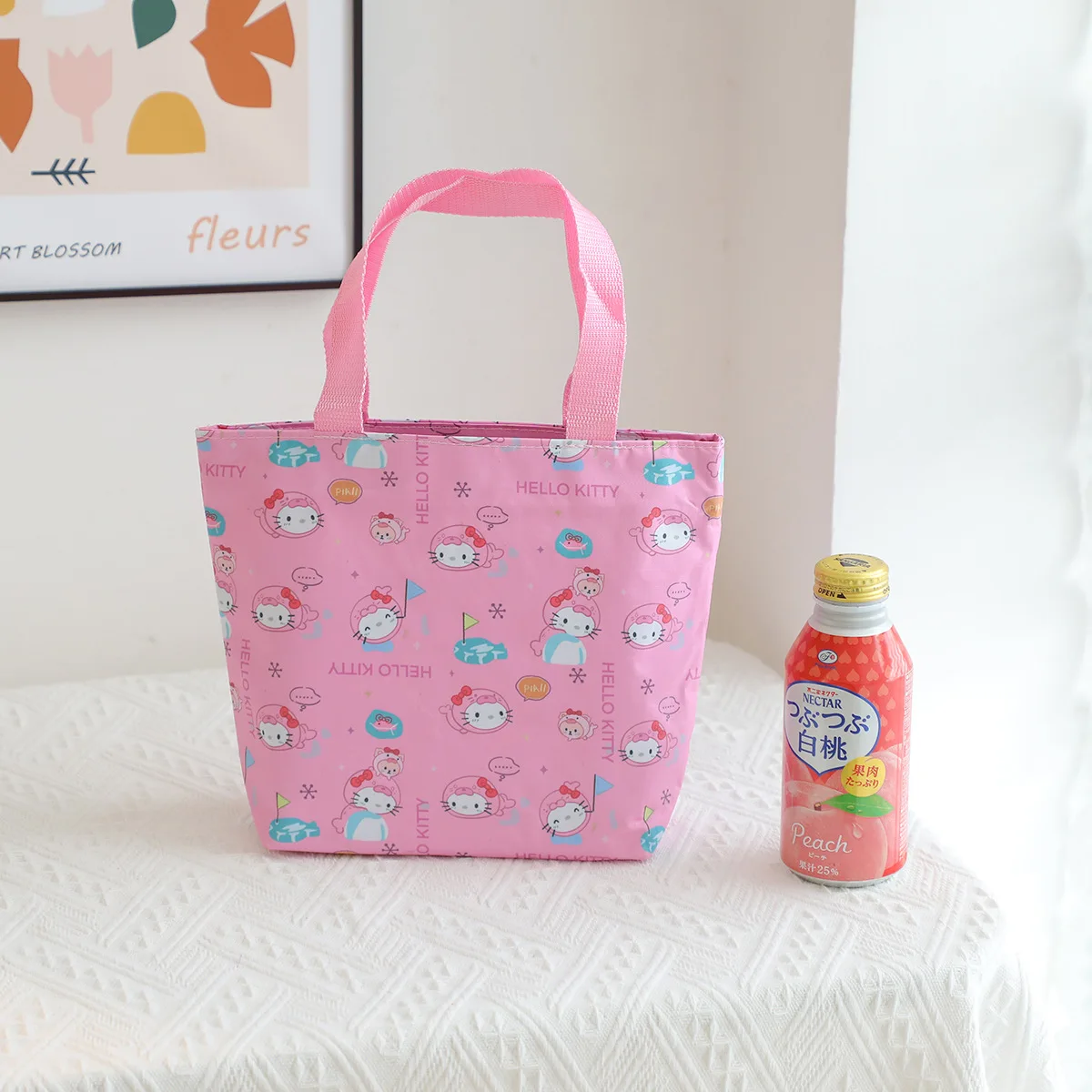 Tas Penyimpanan Tahan Air Bergambar Kartun Lucu, Tas Bekal Siswa, Tas Kotak Nasi