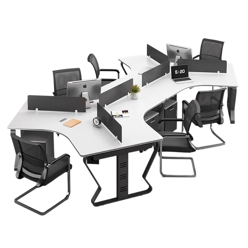 

Office staff desk, staff desk and chair combination, simple and modern