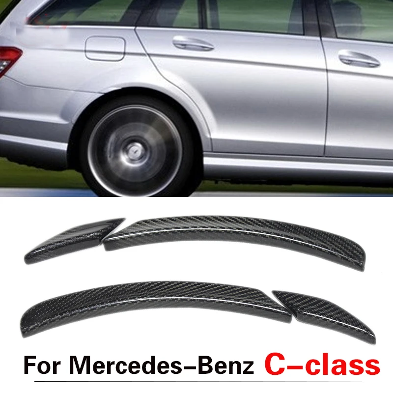 

For Mercedes Benz C-class AMG C63 real carbon fiber modified appearance decoration Automobile rear small wheel eyebrow 2008-2009