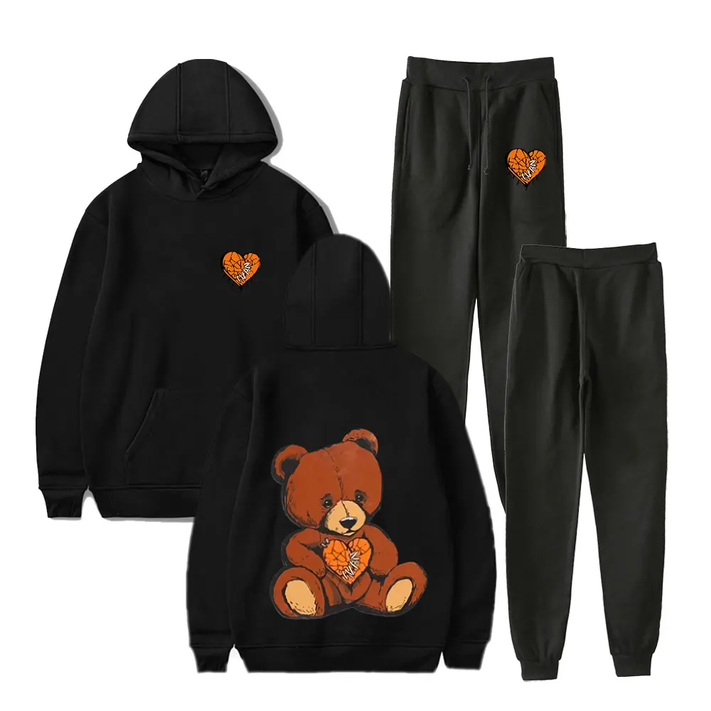 

Ivan Cornejo Terapia Tour 2024 Bear Hoodie Suit Casual Pullover 2 Pieces Sets Pocket Drawstring Man/Woman Hip Hop Hoodies