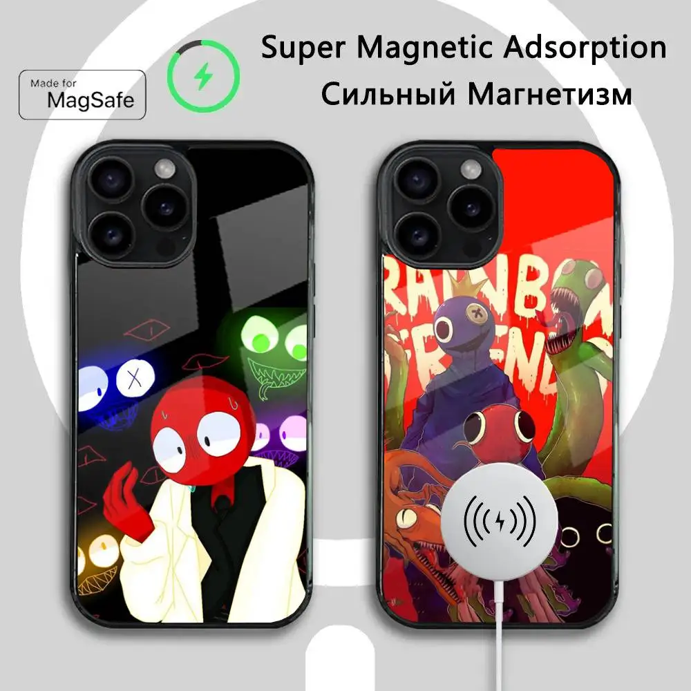 

R-Rainbowed Friends Phone Case For iPhone 16 15 14 13 12 11 Plus,Pro,Max Mini Magsafe Magnetic Wireless Charging