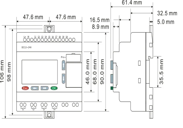 Micro PLC PR-14DC-DA-R remote controller RIEV TECH plcplc pac dedicated controllers pcb hmi plc all-in-one plc