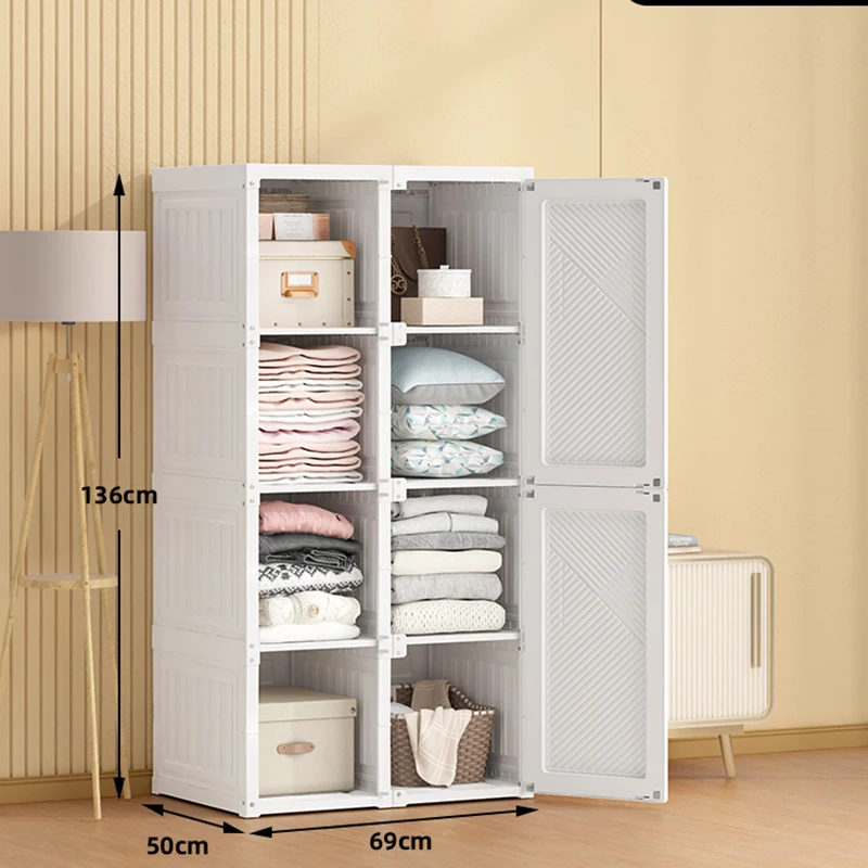 النمل صندوق تركيب خزانة غرفة النوم المنزلية تأجير غرفة بسيطة القماش خزانة الحديثة البلاستيك الجمعية Szafy الأثاث