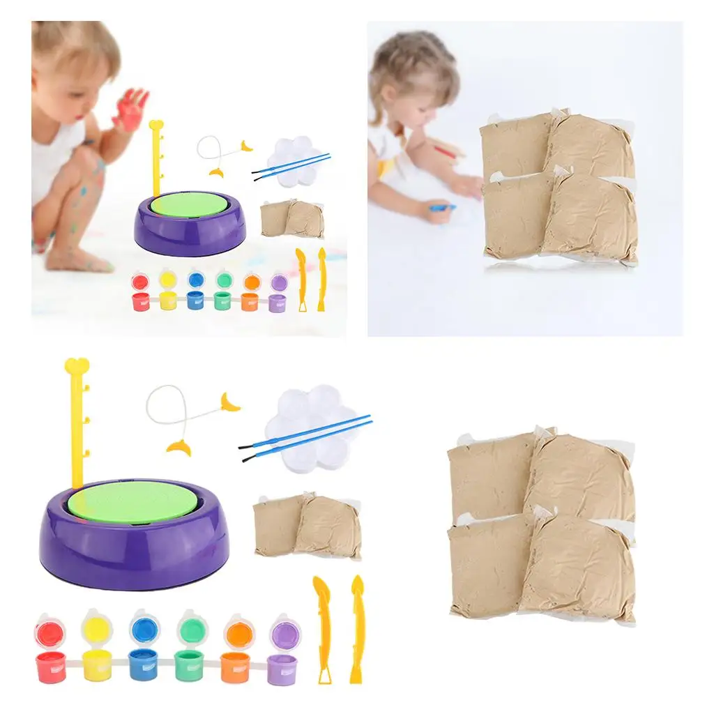 Kit de poterie à monter soi-même, jouets pour garçons et filles, modélisation sèche à l'air, Kits de peinture en argile, cadeaux éducatifs, accessoires pour la maison