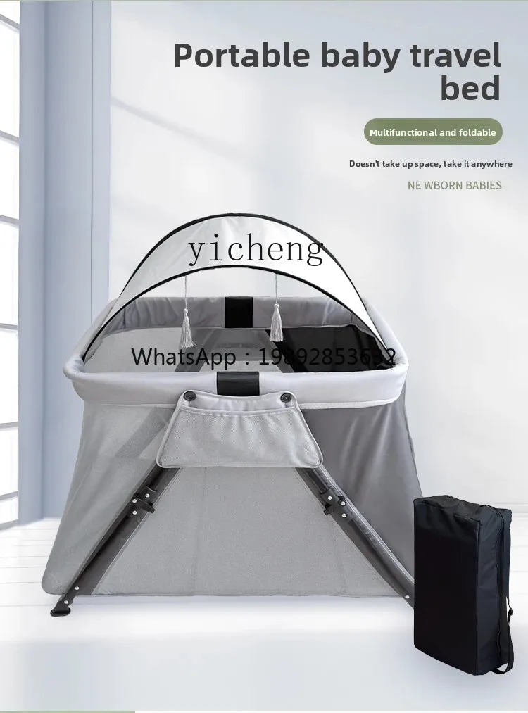 سرير ZZ Crib لحديثي الولادة قابل للطي BB سرير محمول مزود بوظيفة سفر للأطفال