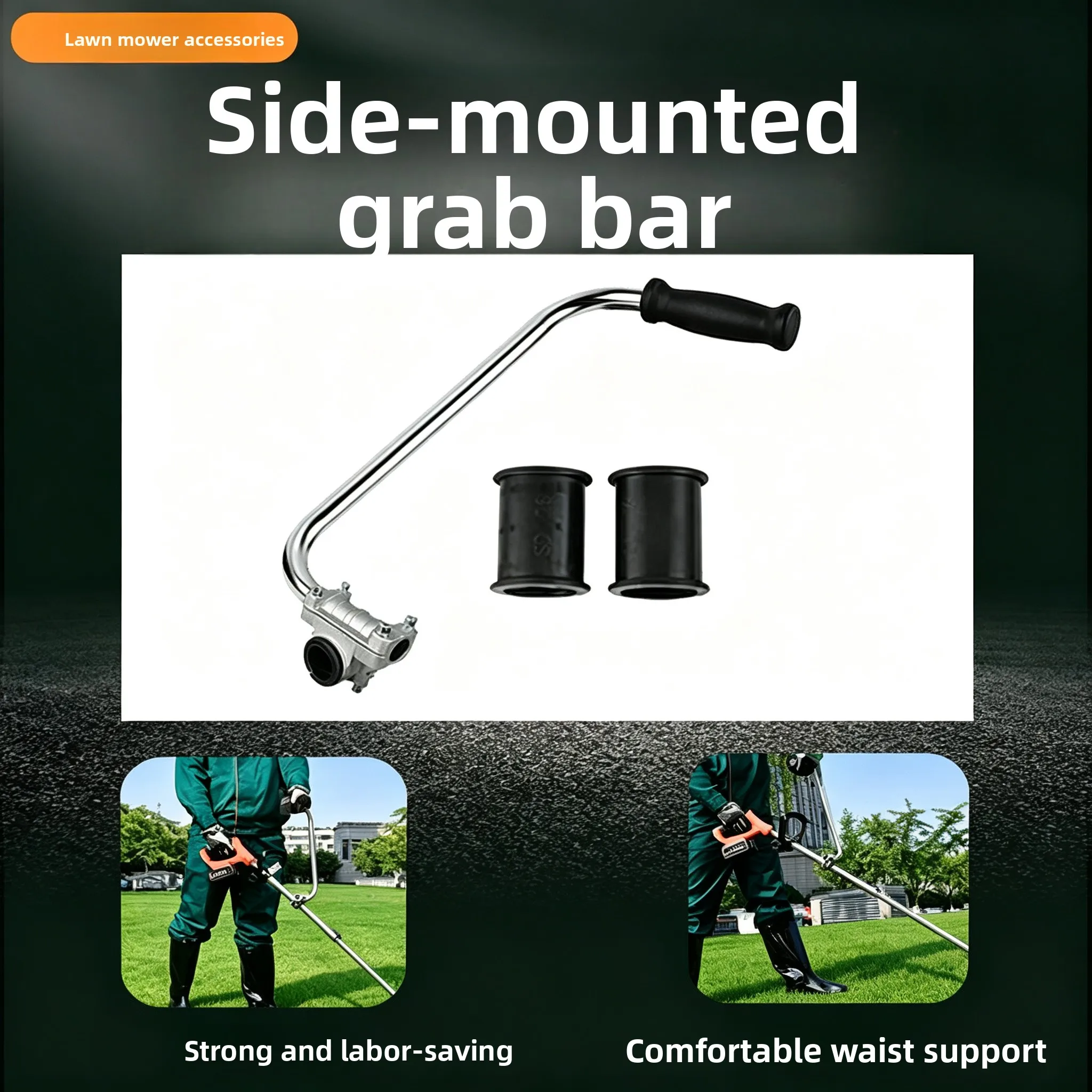 Side Mount Auxiliary Handle for Grass Trimmer, Portable Labor-Saving Multifunctional Garden Tool Replacement Grip