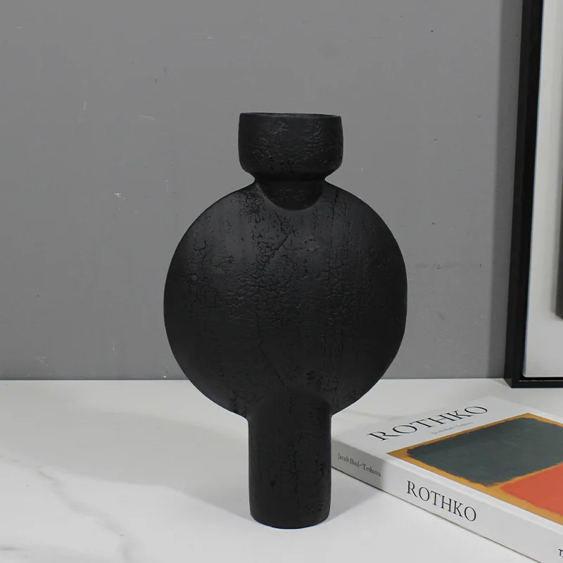 New Chinese charm creative geometric crack flower ornament, dining room entrance countertop model room ornament