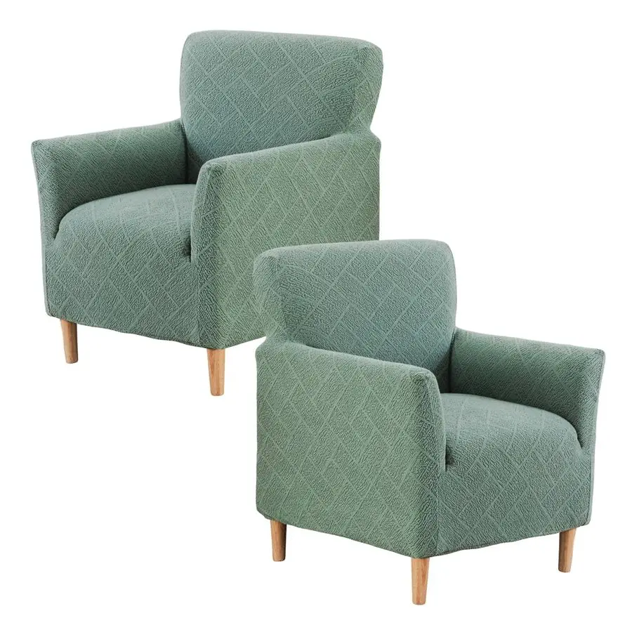 

Jacquard Banquet Armchair Slipcovers Soft Chair Covers Armchair 2Piece Stretch Chair Covers for Living Room Nonslip Outdoor Arm