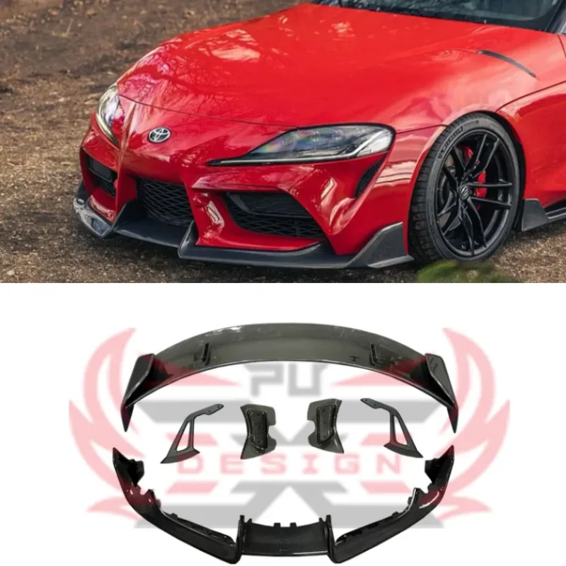 

Для Toyota Supra A90 A91 Mk5 оптовая продажа AD стиль из углеродного волокна передняя губа крыло спойлер передний сплиттер бампер