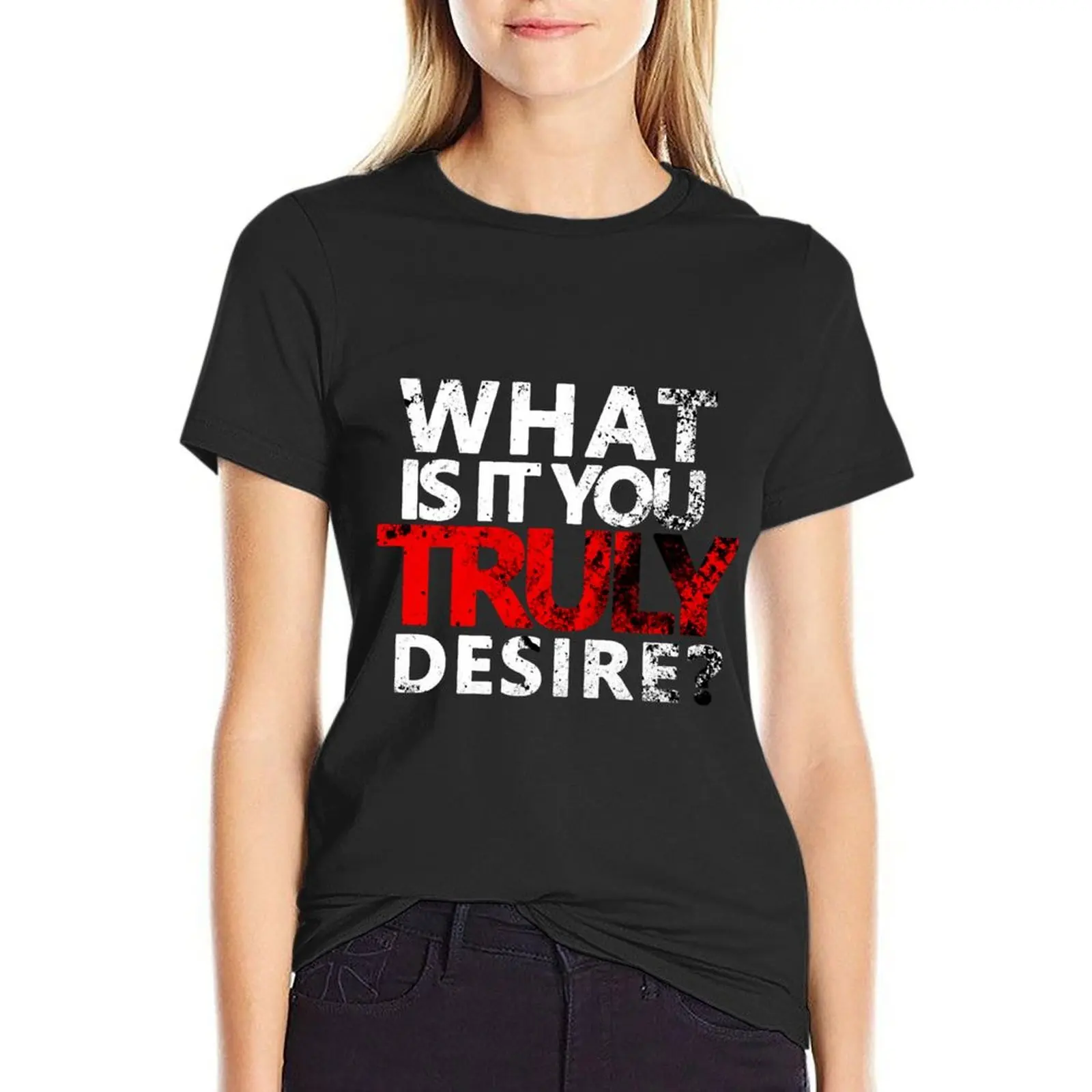 What is it you truly desire Lucifer morningstar s5 T-Shirt plus size tops sweat oversized fashion woman blouse 2024