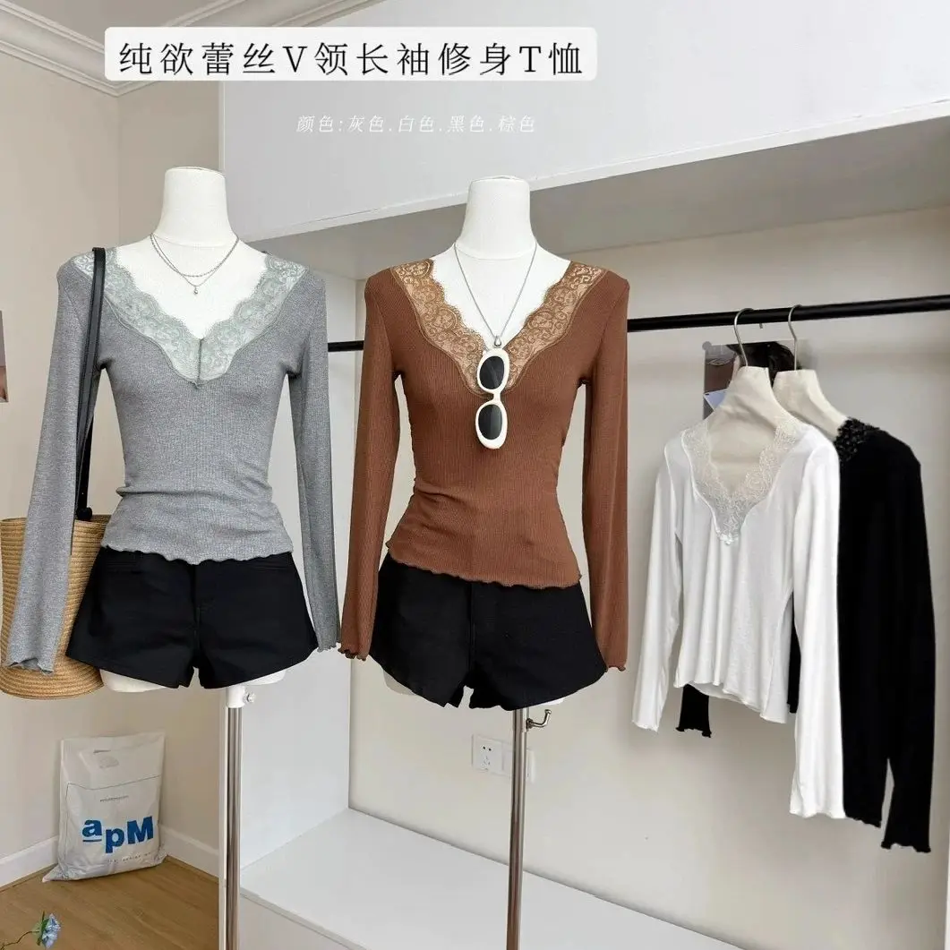 

Lace-up shirt for women 2025 early spring new long-sleeved sun protection top Korean long-sleeved shirt