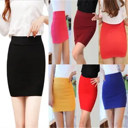 OL Women Candy colors Sexy short skirt Skinny Mini Bandage Hip Skirt YF034