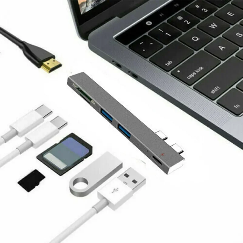 5 In1 USB C Hub to 4K HDMI Compatible USB 3.0 2.0 Type C PD Charging Dock for MacBook iPad Pro Samsung Dex TV Projector Mouse
