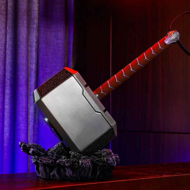 Mjolnir-arma de Thor de Los Vengadores, martillo de Thor de Metal de reducción 1:1, modelo Súper avanzado, adornos coleccionables, accesorios de Cosplay, regalos