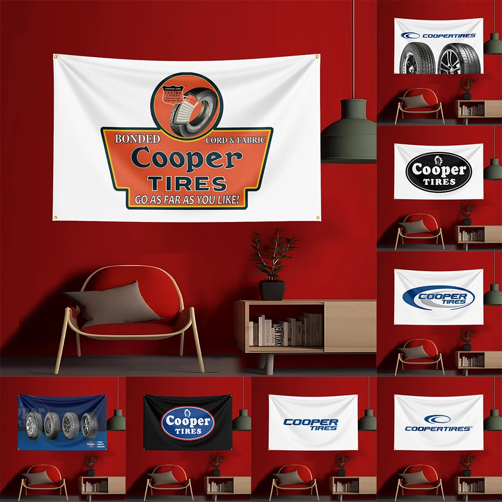 

3x5 Ft Cooper Tires Tool Flag Polyester Printed Cars Flags Banner Tapestry for Room Garage Decor Power Tools Flag