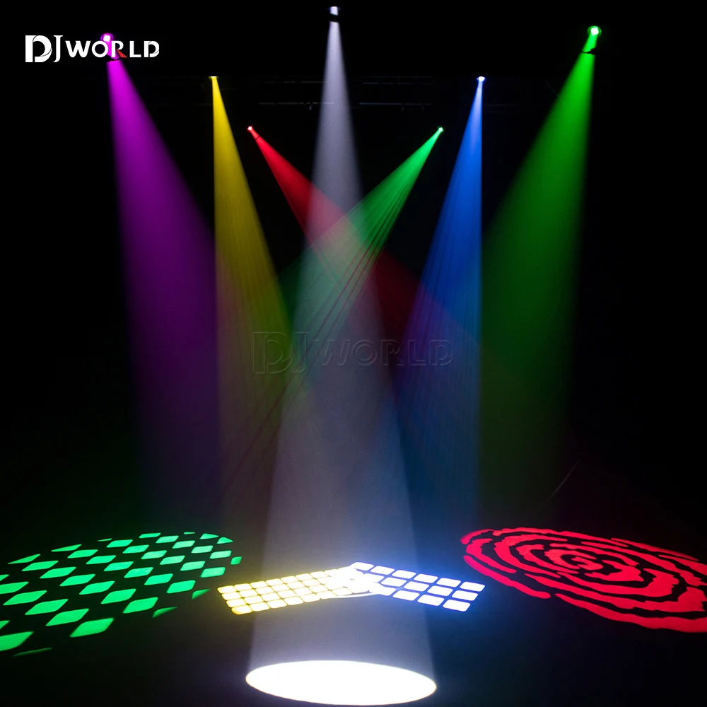 LED Gobo 패턴 무빙 헤드 스포트라이트, 6 프리즘, 7 색 DMX 16CH 디스코, DJ 파티 클럽 이벤트 바, 무대 효과 조명, 100W