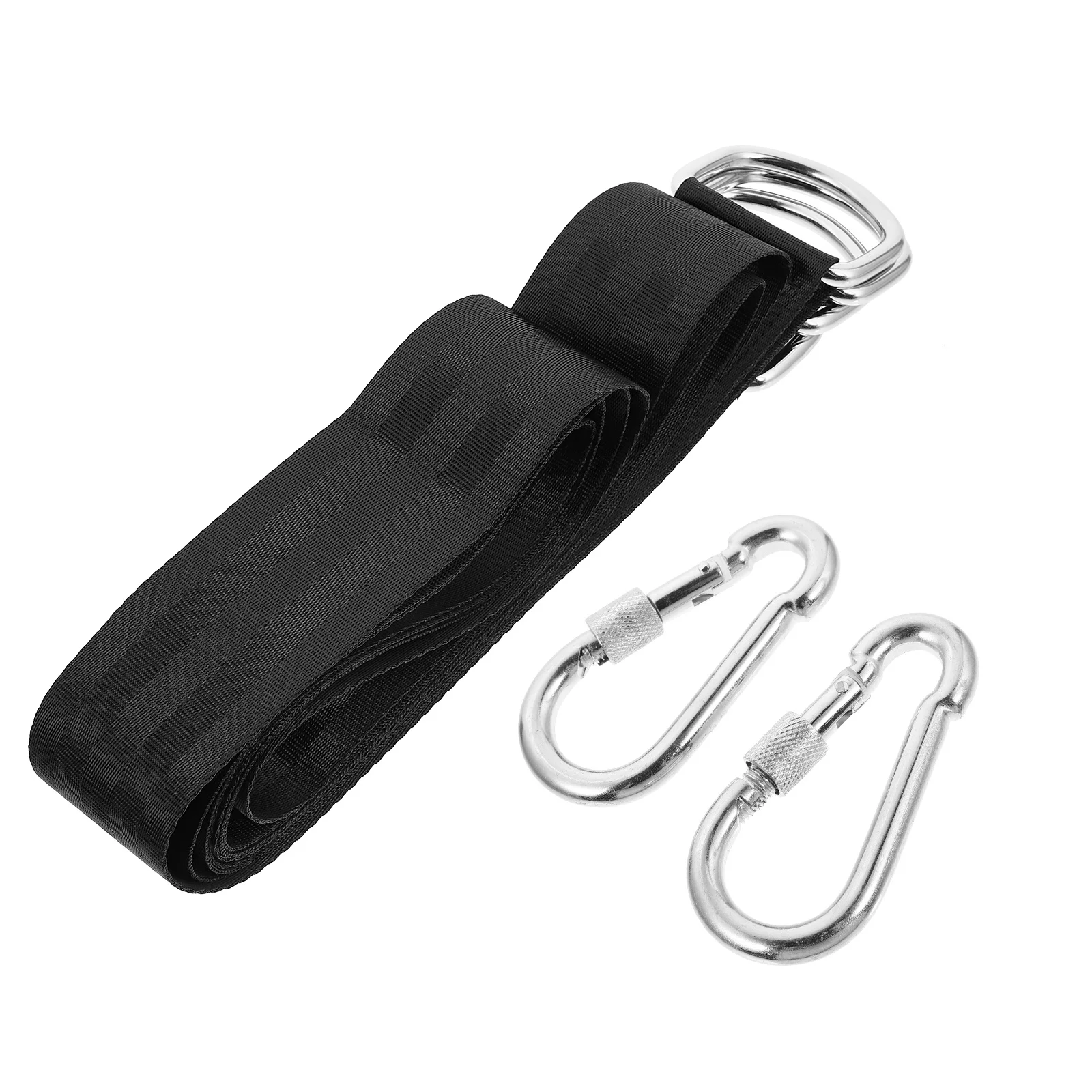 1 set 1 Set Tree Hanging Kit Hammock Outdoor Swing Strap Kit Strap For Swing Seat Rope Carabiner Durable Safe Easy Install