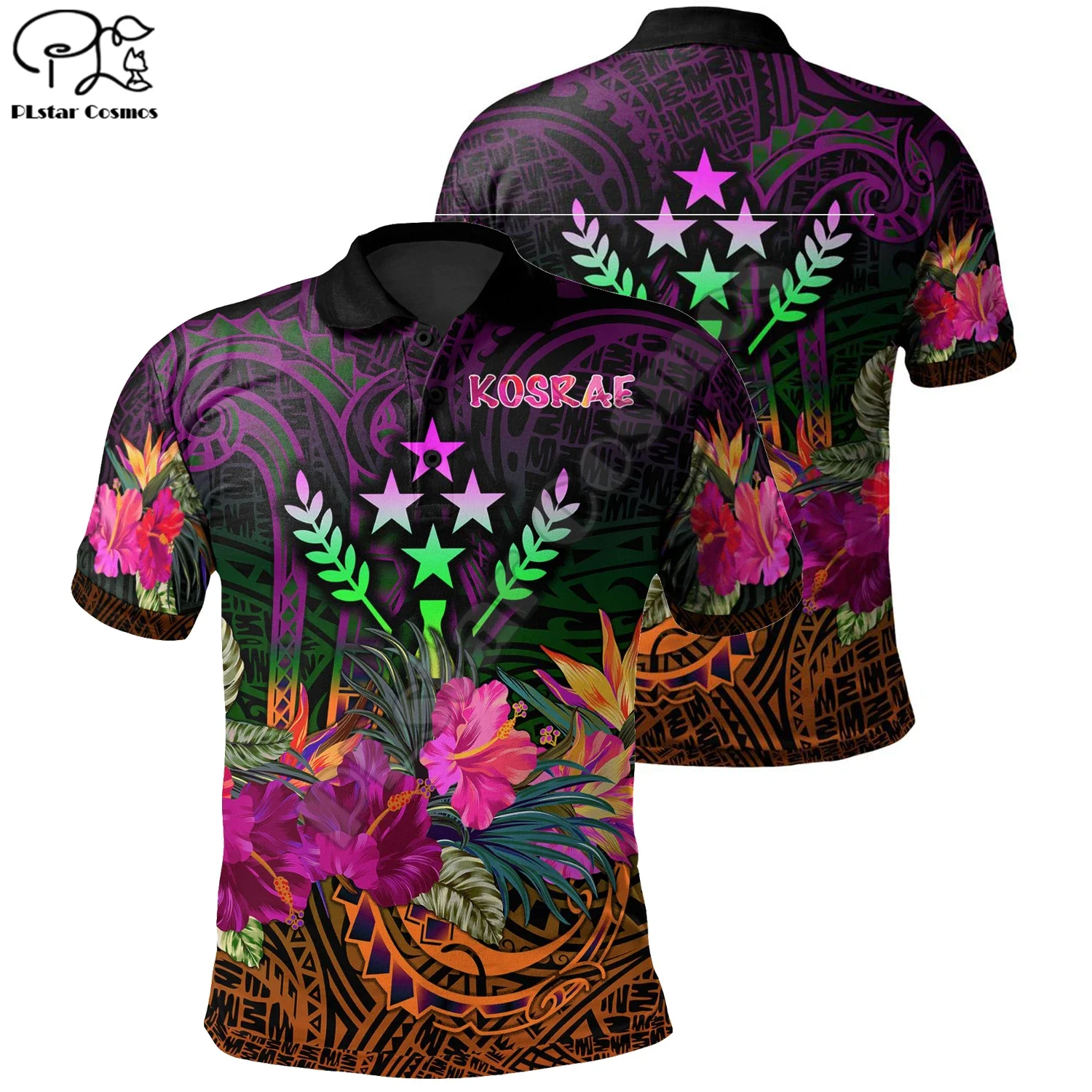 

PLstar Cosmos 2021 Kosrae Polynesian Hibiscus Polo Shirts Fashion 3D Print Harajuku Short Sleeve T-Shirts Dropshipping Style-9