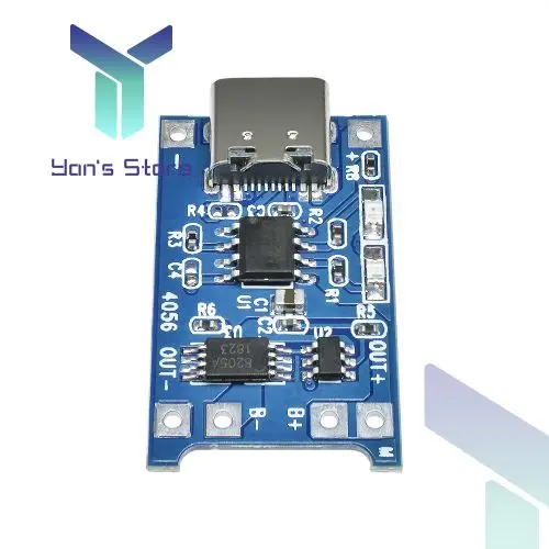 5 pz Type-C/Micro USB 5V 1A 18650 TP4056 modulo caricabatteria al litio scheda di ricarica con protezione doppia funzione 1A li-ion