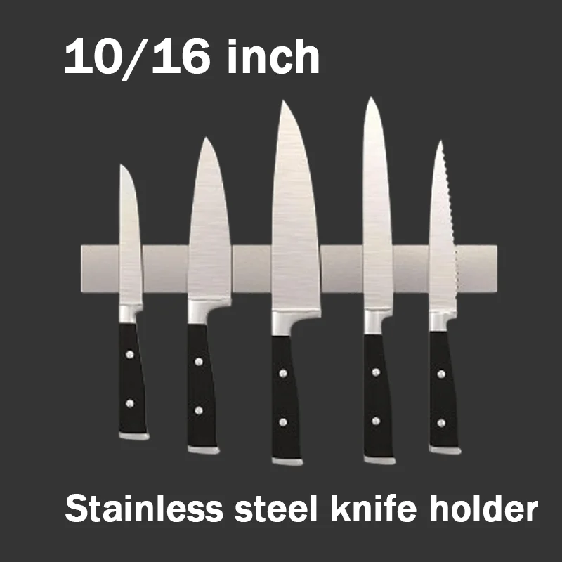 

10/16 inch stainless steel magnetic knife holder, beautiful and practical, lightweight knife holder, essential for families