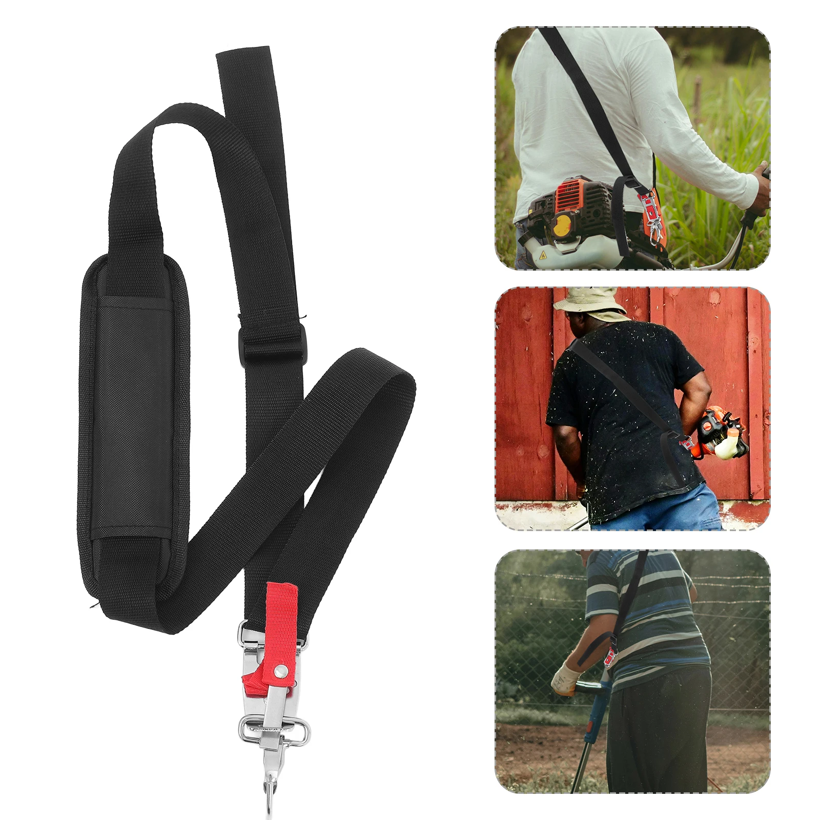 

1pc Adjustable Strap Lawn Mower Shoulder Harness Belt Single Comfortable Carrying Strap For Leaf Blower Grass Garden Tool Mowing