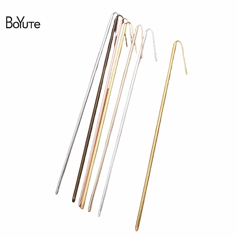 

BoYuTe (10 Pieces/Lot) 130MM 145MM Metal Brass Hair Stick with 30MM Pin Diy Hair Jewelry Making Materials