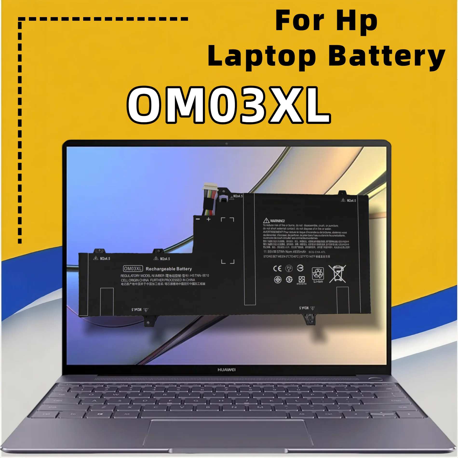 FRLESUI OM03XL 11.55V 57WH For HP Battery Elitebook x360 1030 G2 863167-171 863167-1B1 HSTNN-IB7O HSTNN-IB70 HSN-I04C OMO3XL