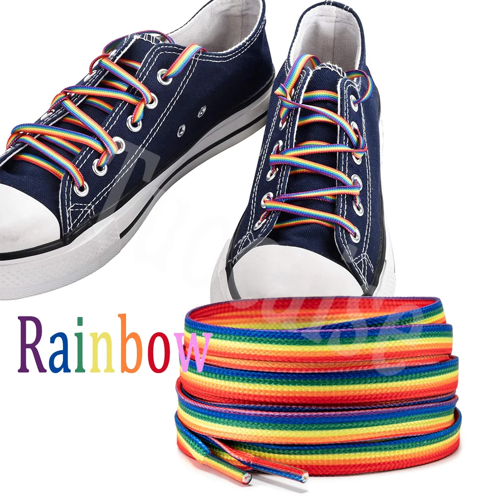 

1Pair Gay Pride Rainbow Striped Shoelaces for Sneakers Boots Shoes and More LGBTQ Accessories and Gay Pride Stuff 100/120/150cm