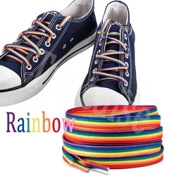 1Pair Gay Pride Rainbow Striped Shoelaces for Sneakers Boots Shoes and More LGBTQ Accessories and Gay Pride Stuff 100/120/150cm