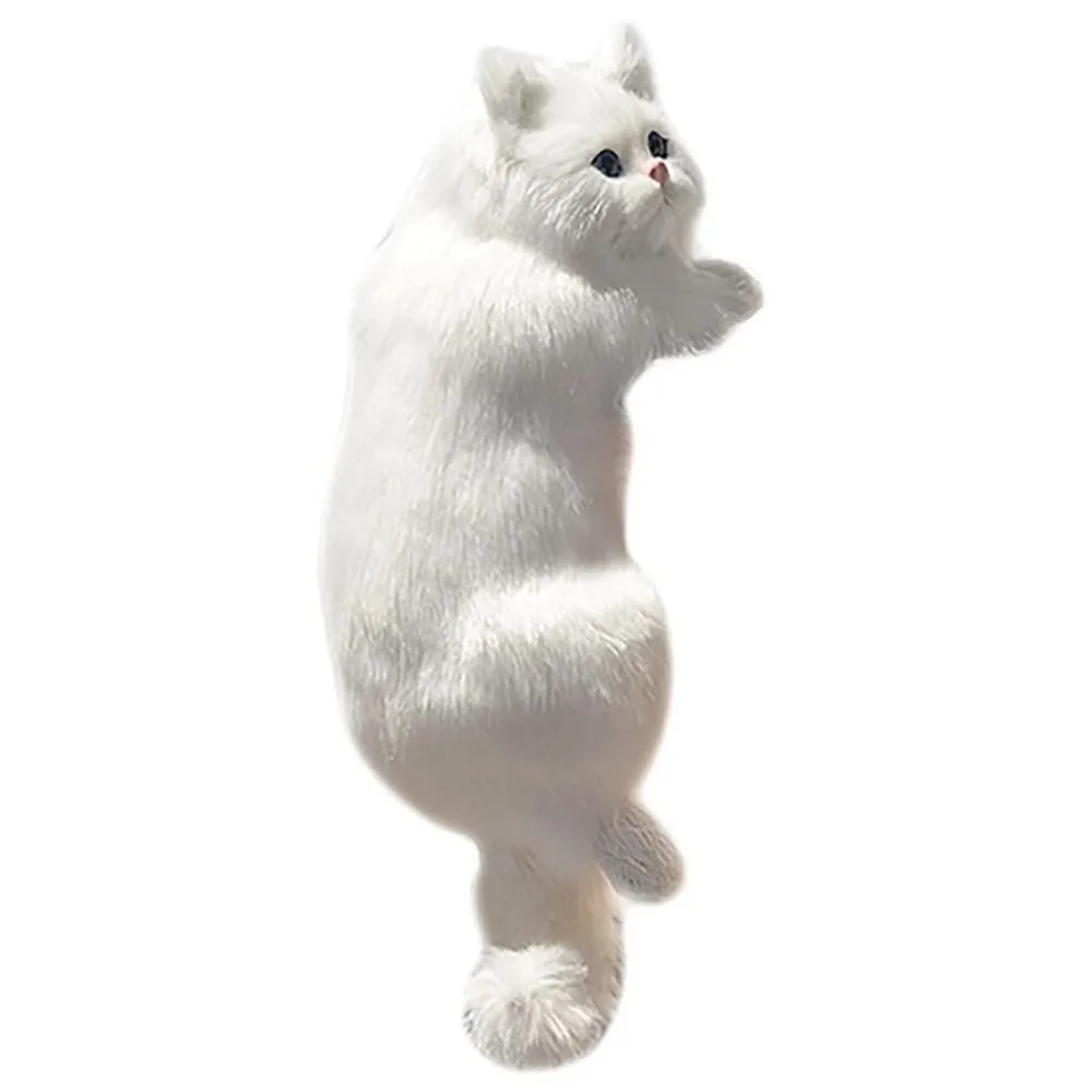 Furry จําลองแมวแขวนเครื่องประดับตุ๊กตาสัตว์ตุ๊กตาที่สมจริงตุ๊กตาลูกแมวตุ๊กตาของเล่นน่ารักนุ่มปลอมแมวรุ่นเด็กของขวัญ