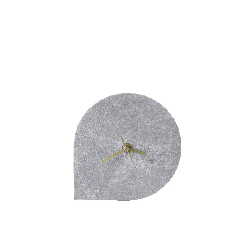

Creative marble clock ornament, soft decoration new house decoration India green marble clock ornament company gift