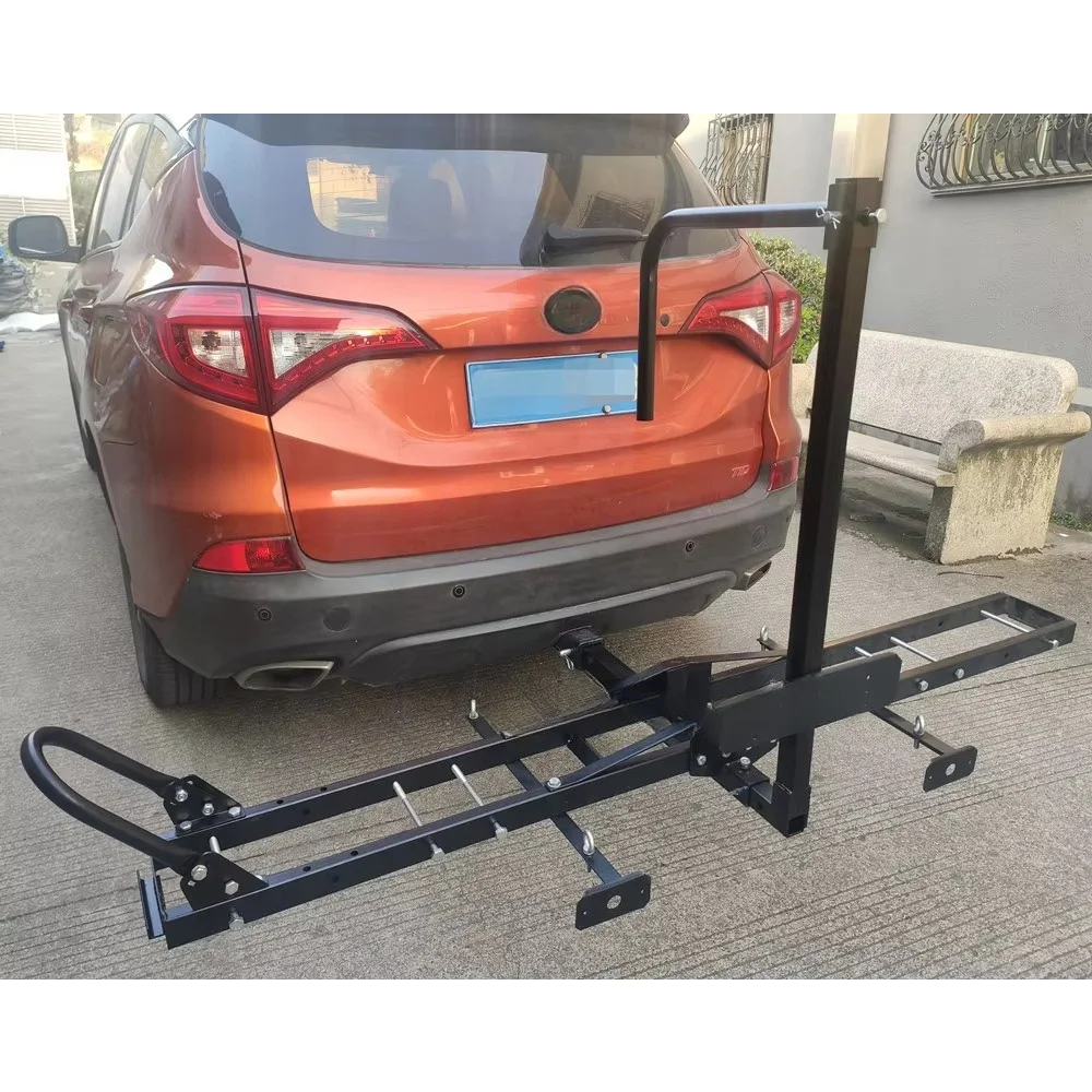 Newly designed universal model motorcycle rack heavy duty bicycle bracket with adjustable wheel stops