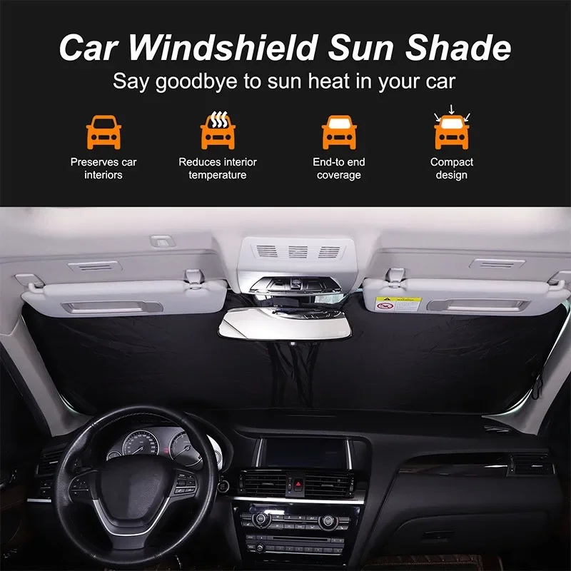 

For BMW X3 F25 2011-2017 Silver Tape Car Front Windshield Sunshade Sun Protection Visor Sunshade Car Accessories