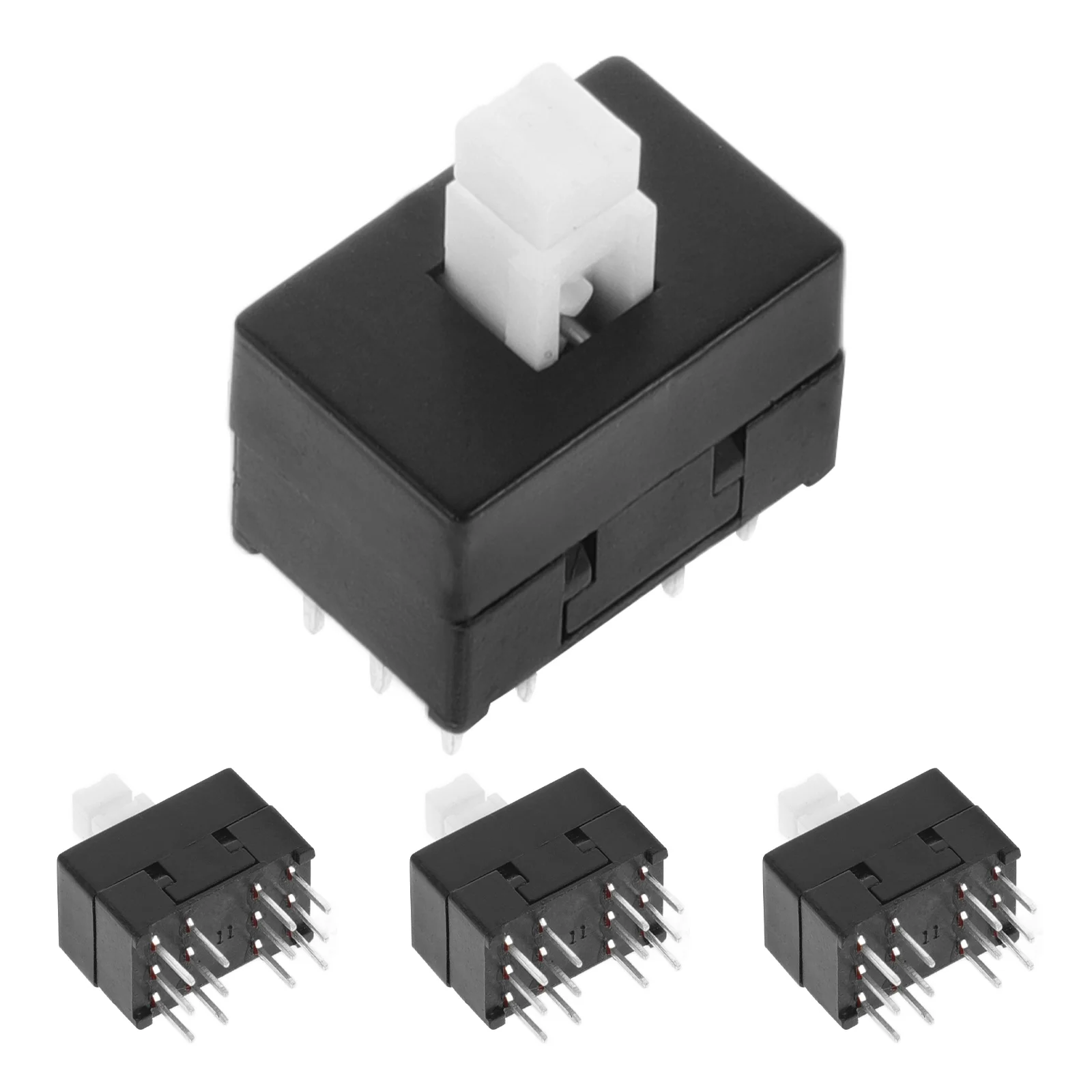 4 Pcs Mixer Switch Push Button Lock Diy Reliable Self-locking Switches