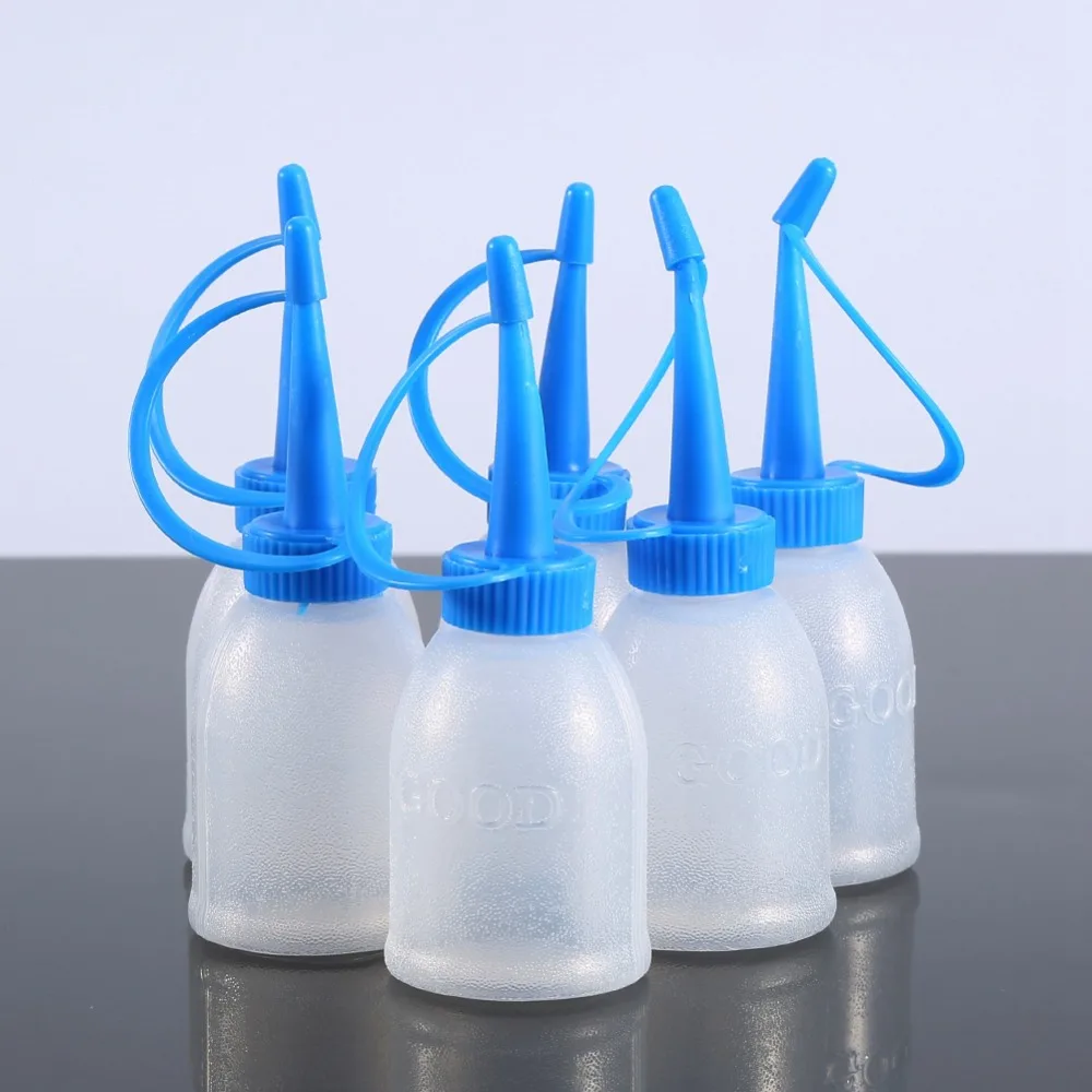 6pcs Empty 30ML Capacity Squeeze Bottle Fine Needle Tip Plastic Glue Dispenser Bottle Oil Squeeze Bottle For Oil