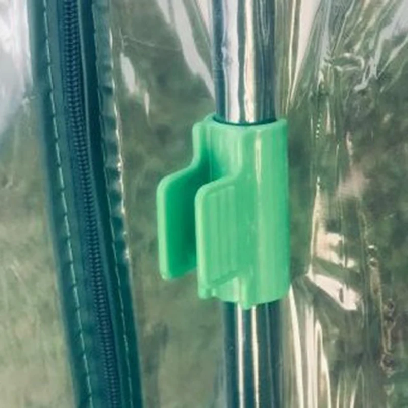 24Pcs Lamination Clip Greenhouse Film Fixing Accessories Buckle with Tail Clip Greenhouse Glass Fiber Tube Greenhouse Clip 16mm