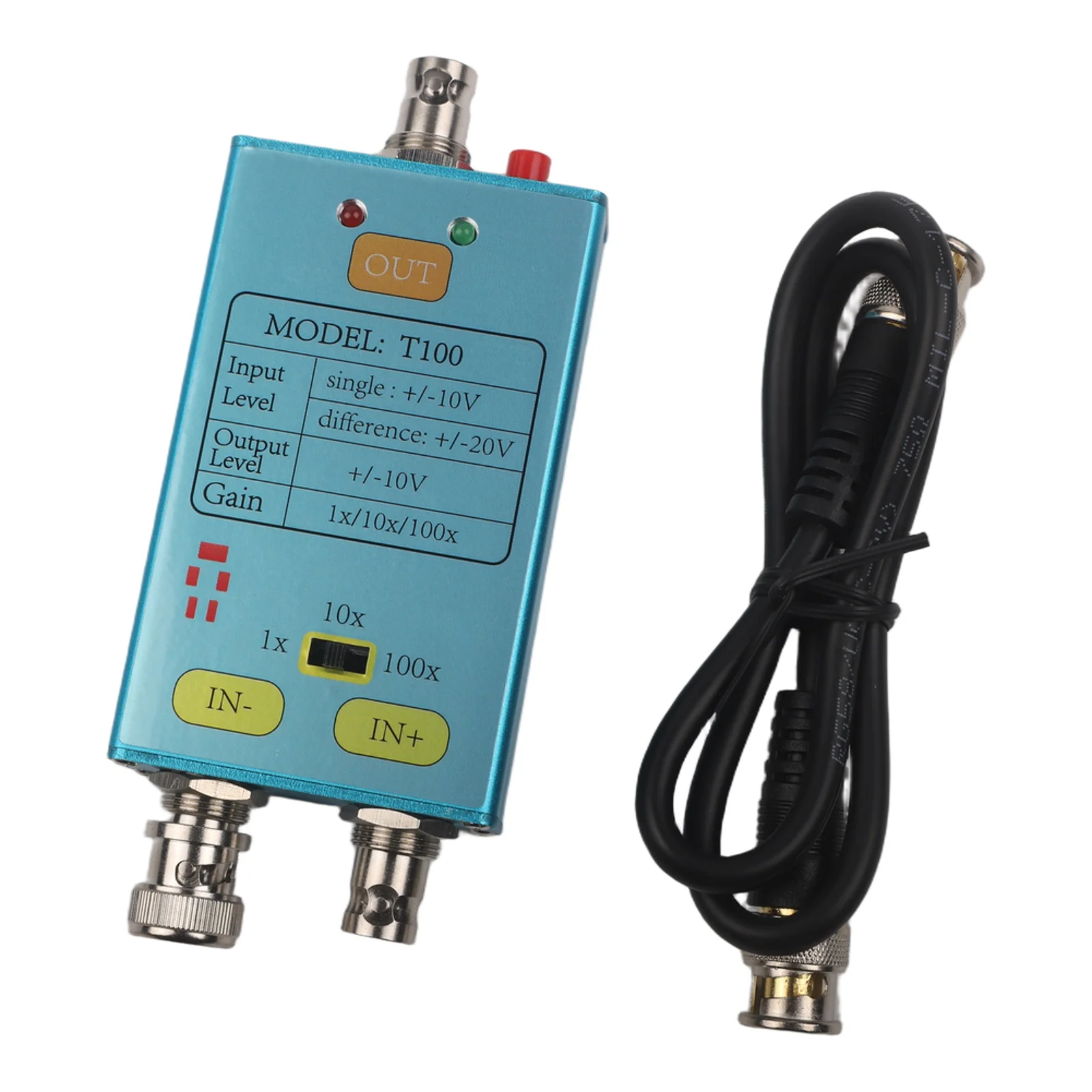 For T100 Oscilloscope Differential P/robe 1X 100X Gain 10M Bandwidth For Weak Signal Amplification And Electronic Testing Tool