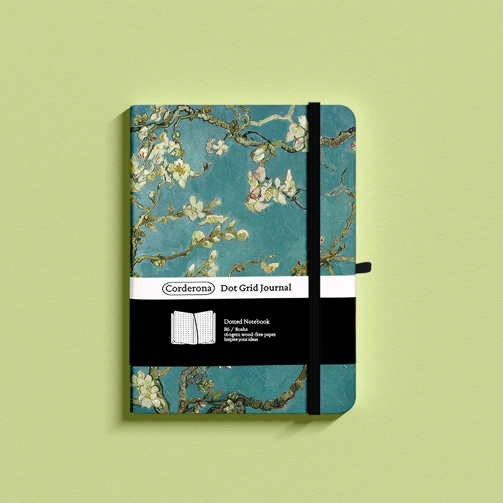 Vincent Van Gogh Kugel Gepunktete Journal B6 160gsm Blühende Mandel Baum Hard Cover Notebook