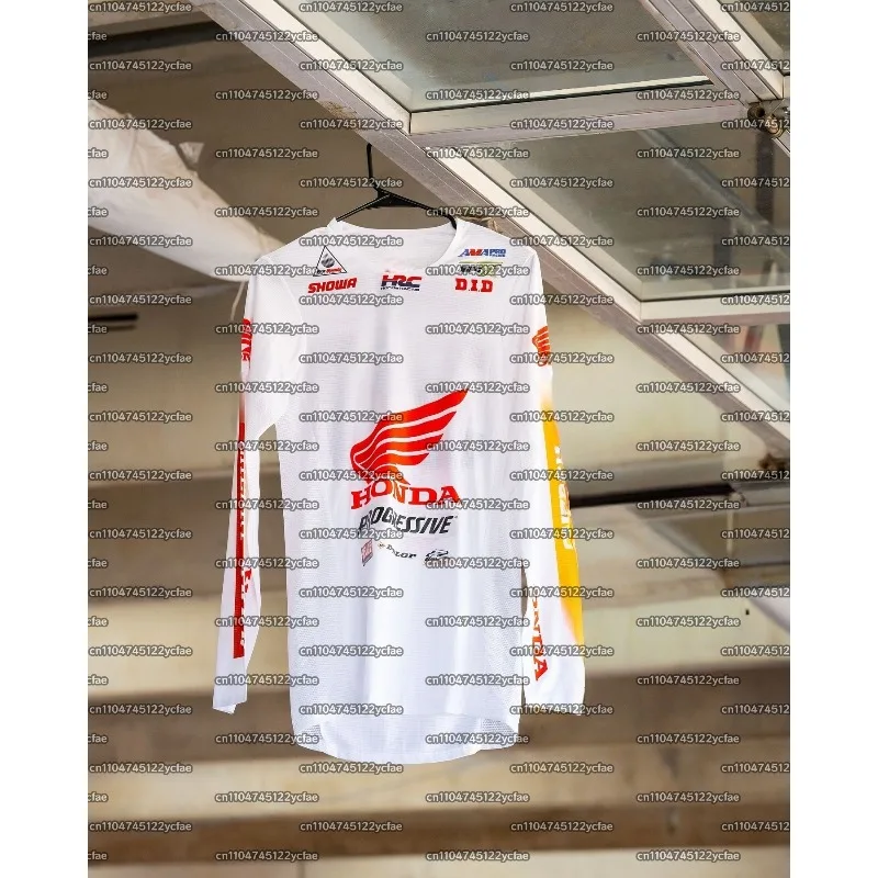 

Высокопроизводительная футболка для мотокросса с длинными рукавами Honda, быстросохнущая дышащая экипировка для внедорожников и майки для горных велосипедистов