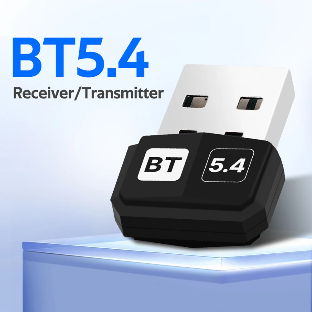 

USB Bluetooth 5,4 адаптер передатчик приемник беспроводной USB Bluetooth аудио адаптер BT5.3 донгл для Win7/10/11 ПК ноутбука