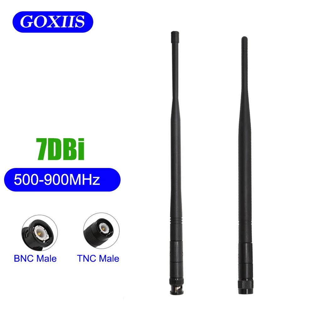 Antena macho BNC TNC, antena receptora de micrófono inalámbrico UHF 500MHz-900MHz 7dBi, antena de señal amplificador de ganancia