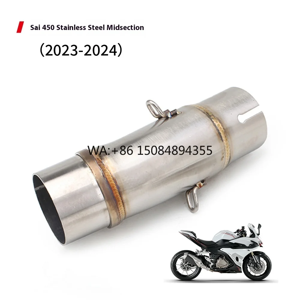 

2023-2024 Custom Fit Stainless Steel/Titanium Alloy Carbon Exhaust Pipe New Condition Modified for Sai 450/400 Motorcycle