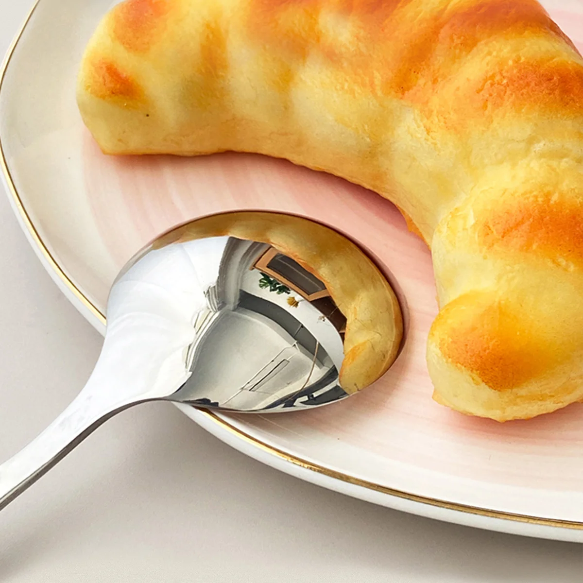 WORTHBUY 316 Stainless Steel Cake Dessert Spoon Kid Spoon Long Handle Soup Spoon Honey Ice Cream Scoop Kitchen Child Tableware