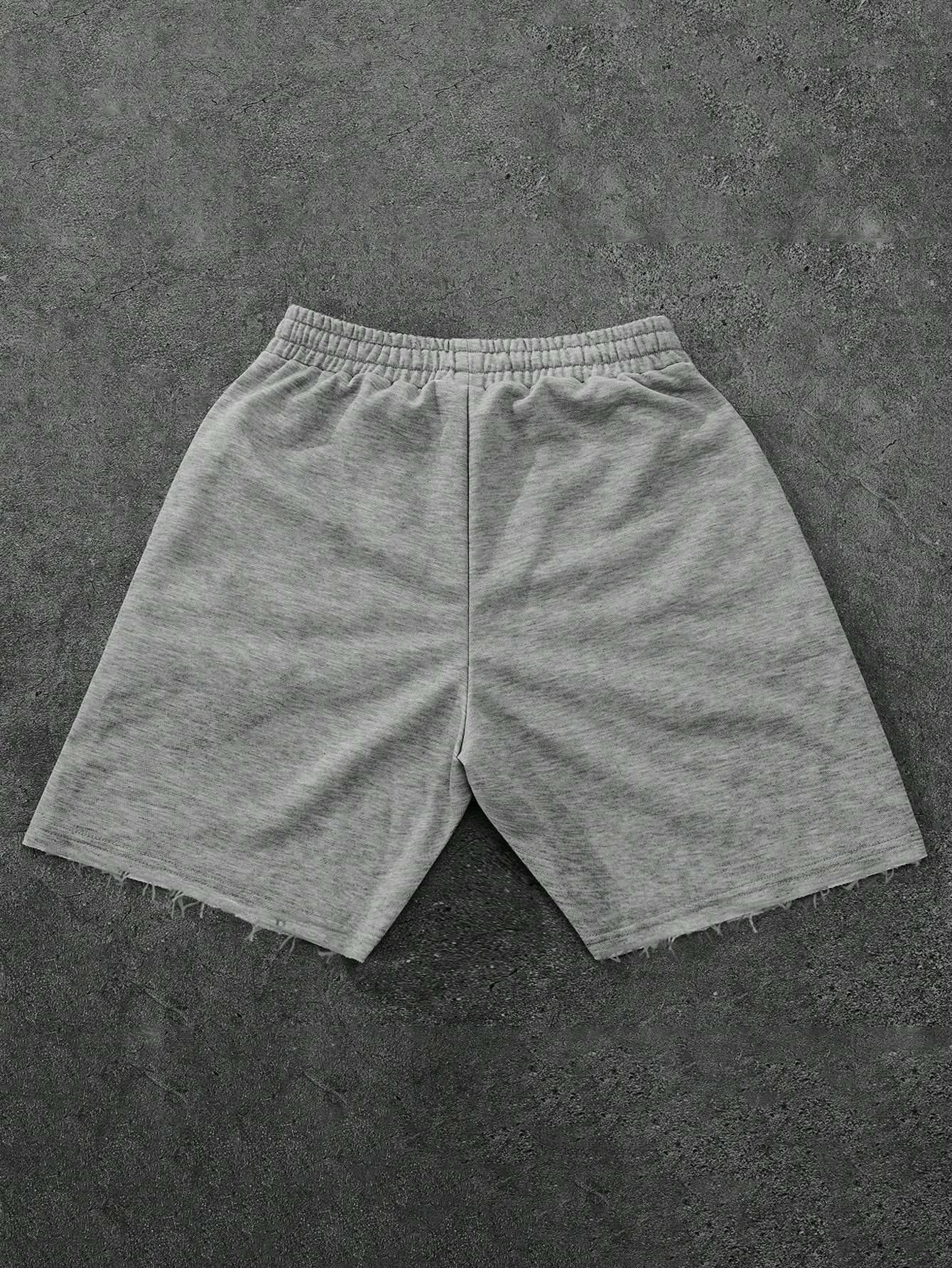 Men's Street Style & Casual Drawstring Waist Sports Shorts With Asymmetrical Pattern Design, Suitable Emo, 2000s
