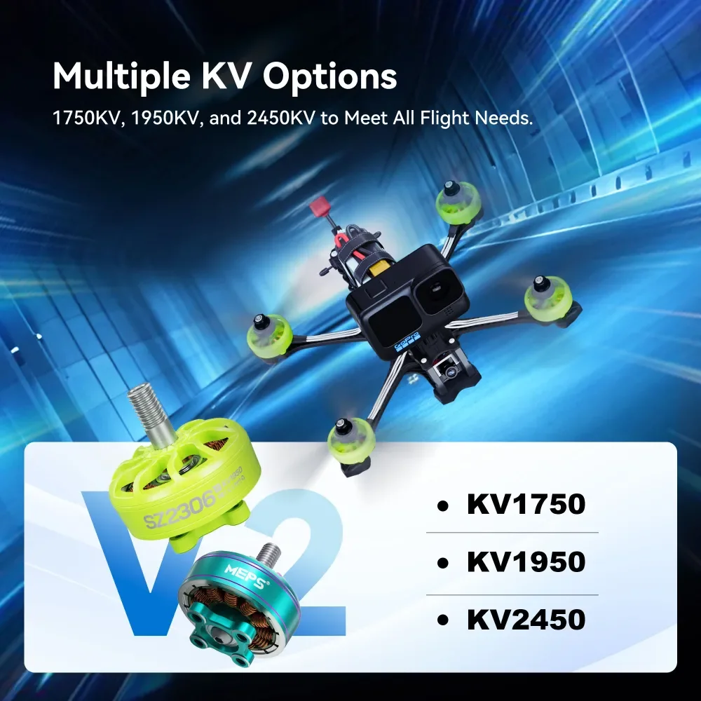 MEPS SZ2306 V2 Motor for 5 Inch Freestyle Drone 1750KV/1950KV/2450KV