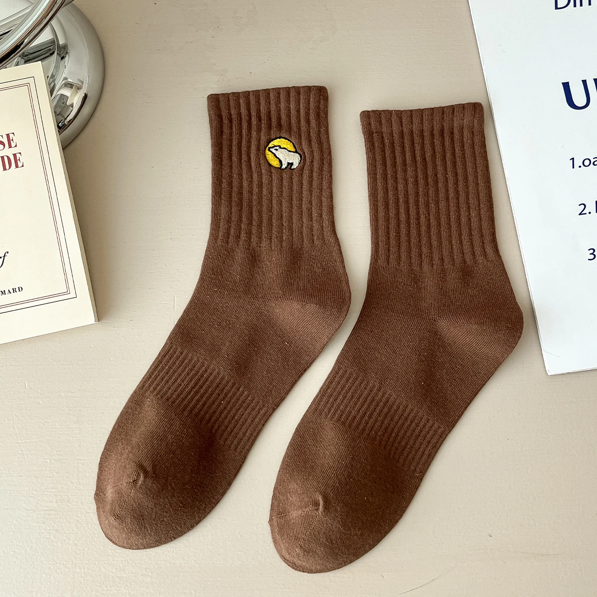 Черные вышитые неразрушаемые хипстерские Мягкие Длинные Короткие носки в стиле панк для тренировок по фильму «Лучшие друзья» искусственная кожа домашняя уличная одежда