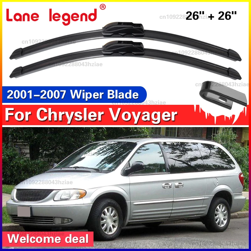 Für Chrysler Voyager 2001-2007 Frontscheibenwischerblätter 2 Stück Windschutzscheiben-Fensterzubehör 2002 2003 2004 2005 2006