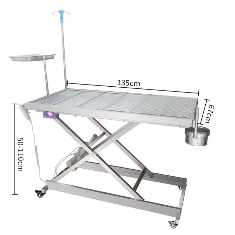 Pet Operating Table Recyclable and Durable Electric Lifting Treatment Table Stainless Steel Cat Dog Full Body Examination Table