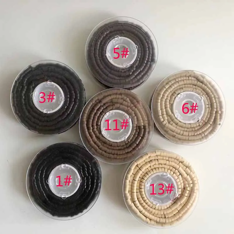 1000 Pcs 5.0mm*3.0mm*3.0mm Microring Con Vite, Silicone Micro Rings/Beads for Hair Extensions